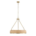 Ladakh - 9 Light Round Wicker Pendant - Gold - Uttermost - Pendant Lighting- Elite Enclave Home