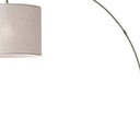 Arc Floor Lamp With Off - White Solid Color Drum Shade - Brass - HomeRoots - Floor Lamps - Elite Enclave Home