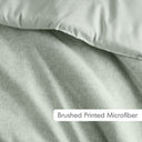 Camden - Twin/Twin Long Chambray Print Solid Comforter Set - Sage Green
