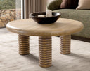 Ilaria - Reclaimed Wood Round Coffee Table - Sand Washed - Classic Home - Coffee Tables - Elite Enclave Home