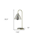 Bedside Table Lamp With Gold Cage Shade - Gold