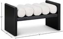 Waverly - Bench With Black Frame - Meridian Furniture - Upholstered Benches - Elite Enclave Home