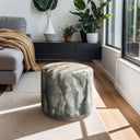 Zoe - Oval Accent Ottoman - Multi - Chapel Hill - Upholstered Ottomans - Elite Enclave Home