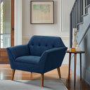 Newport - Wide Mid - Century Modern Lounge Chair (Set of 2) - Blue - INK+IVY - Chair Sets - Elite Enclave Home