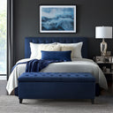 Shandra - Tufted Top Storage Bench - Navy - Madison Park - Storage Benches - Elite Enclave Home