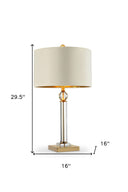 Crystal Accent Desk Lamp - Gold