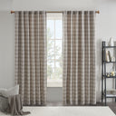 Anaheim - 50x108" Plaid Rod Pocket And Back Tab Curtain Panel With Fleece Lining - Brown - Madison Park - Curtains & Drapes - Elite Enclave Home