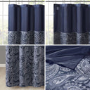 Aubrey - Shower Curtain - Navy - Madison Park - Shower Curtains - Elite Enclave Home