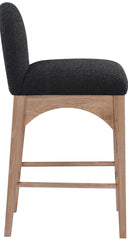 Waldorf - Boucle Stool With Natural Legs - Meridian Furniture - Counter Height (24" - 27") - Elite Enclave Home