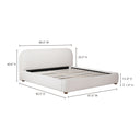 Colin - King Bed - Oatmeal - Moe's Home Collection - Upholstered Beds - Elite Enclave Home