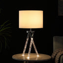 LED Acrylic Tripod Table Lamp With White Shade - Silver