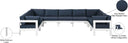 Nizuc - Outdoor Patio 9 Piece Modular Sectional With White Frame - Meridian Furniture - Stationary Sectionals- Elite Enclave Home