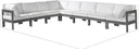 Nizuc - Outdoor Patio 8 Piece Modular Sectional With Gray Frame