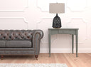 Metal Table Lamp With Brown Drum Shade - Gray