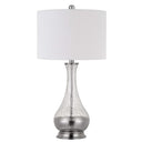 Glass And Steel Table Lamps (Set of 2) - Silver White
