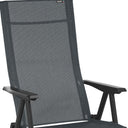 Steel Outdoor Arm Chair - Gray And Black