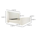 Sophia - King Bed - Cream - Moe's Home Collection - Platform Beds - Elite Enclave Home