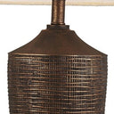 Fantastic Rustic Ribbed Table Lamp - Bronze