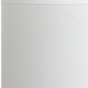 19" Bedside Table Lamp With White Drum Shade - Silver