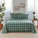 Flannel - King Sheet Set - Green Plaid
