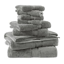 800GSM - 8 Piece Antimicrobial Towel Set - Gray - Madison Park Signature - Towel Sets - Elite Enclave Home