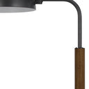 Tray Table Floor Lamp With Bronze Transparent Glass Dome Shade - Brown - HomeRoots - Floor Lamps - Elite Enclave Home