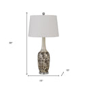 Metal Two Light Bedside Table Lamps With White Globe Shade (Set of 2) - Silver - HomeRoots - Lamp Sets - Elite Enclave Home