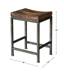 Beck - Industrial Bar Stool - Uttermost - Counter Height (24" - 27") - Elite Enclave Home