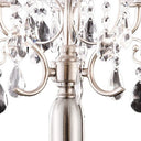Glam Scroll Chandelier Faux Crystal Table Lamp - Silver