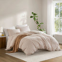 Etta - 3 Piece Queen Duvet Set - Terracotta