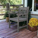 Solid Wood Indoor Outdoor Arm Chair - Gray