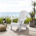Heavy Duty Plastic Adirondack Chair - White