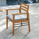 Dining Chair With Metal Supports - Light Wood