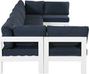 Nizuc - Outdoor Patio 7 Piece Modular Sectional With White Frame