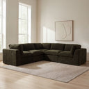 Cates - Classic L Modular Sectional - Dark Green - Moe's Home Collection - Stationary Sectionals - Elite Enclave Home