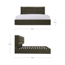Sebastion - King Storage Bed - Green - Moe's Home Collection - Storage Beds - Elite Enclave Home