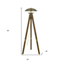Tripod Floor Lamp With Antiqued Brass Dome Shade - Brass - HomeRoots - Floor Lamps - Elite Enclave Home