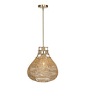 Hestia - 1 Light Natural Rope Pendant - Light Brown - Uttermost - Pendant Lighting- Elite Enclave Home