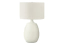 Gourd Table Lamp With Drum Shade - Cream - HomeRoots - Table Lamps - Elite Enclave Home