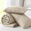 Mina - Full/Queen Waffle Weave Textured Quilt Set - Neutral - Comfort Spaces - Quilts & Shams - Elite Enclave Home