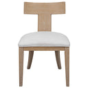 Idris - Armless Chair Natural - White & Light Brown