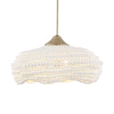 Biddeford - 5 Light Beaded Pendant - White - Uttermost - Pendant Lighting- Elite Enclave Home