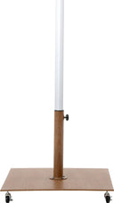 Fiji - Aluminum Patio Umbrella With Square Teak And White Base