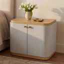 Simone - Nightstand - Cream / White / Light Brown - Moe's Home Collection - Accent Nightstands - Elite Enclave Home