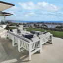 Newport - Sectional, No Welt - Cast Silver / White