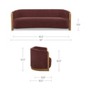 Anya - Sofa - Berry / Purple - Moe's Home Collection - Stationary Sofas - Elite Enclave Home