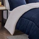 Alton - Down Alternative Comforter Set - Navy / Ivory