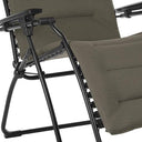 30" Steel Outdoor Zero Gravity Chair With Gray Cushion - Gray