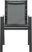 Nizuc - Outdoor Patio Dining Arm Chair With Gray Frame (Set of 2)