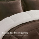 Alton - King Down Alternative Comforter Set - Brown / Ivory